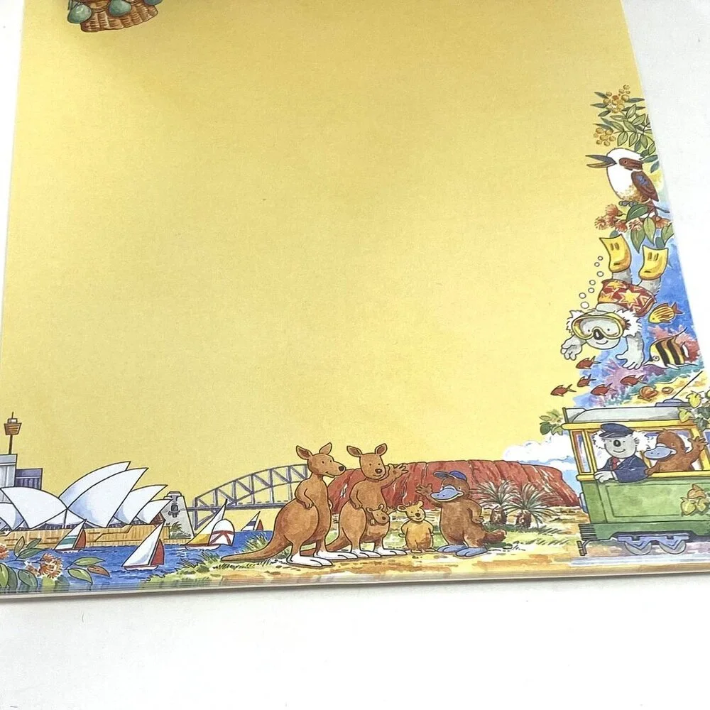 Vintage Simson Richard Galbraith Australia Print Writing Paper Pad 24 Sheets